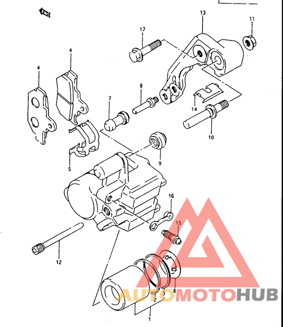 Передний суппорт тормозной