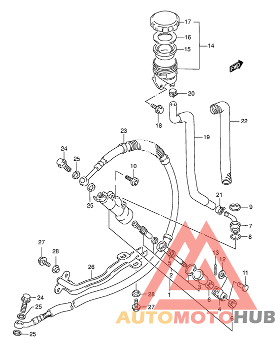 Задний тормозной цилиндр