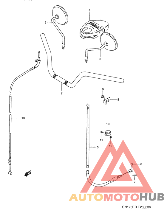 Handlebar - front cable