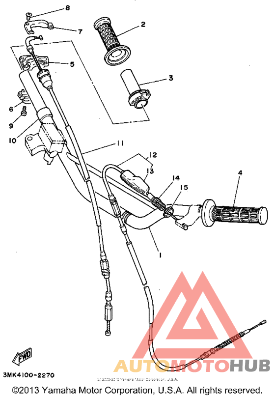 Steering handle - cable
