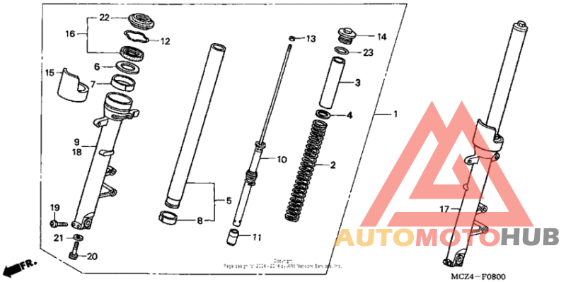 Front fork ('02-'03)