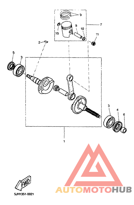 Vilebrequin. piston