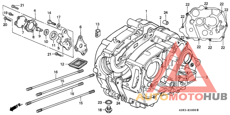 Crankcase/oil pump