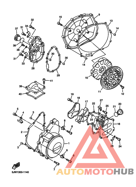 Crankcase cover ass`y  (v