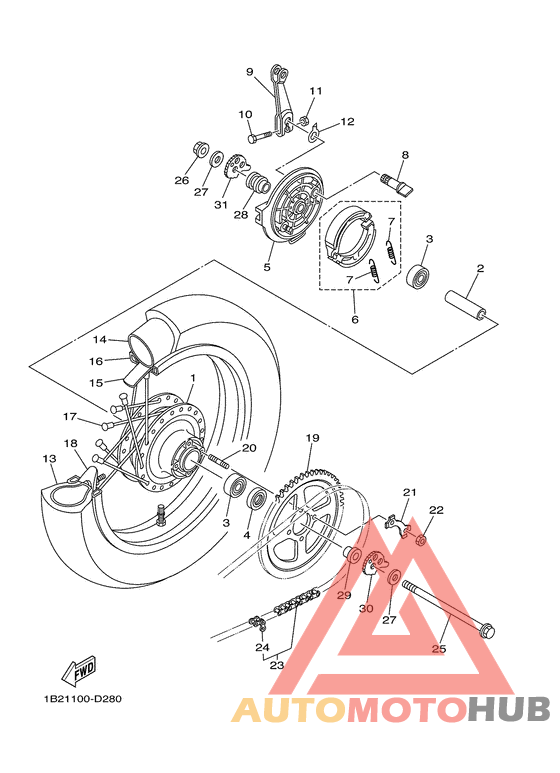 Переднее колесо
