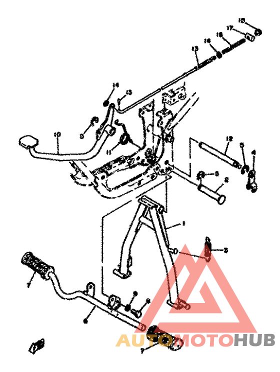 Stand.footrest, brake pedal
