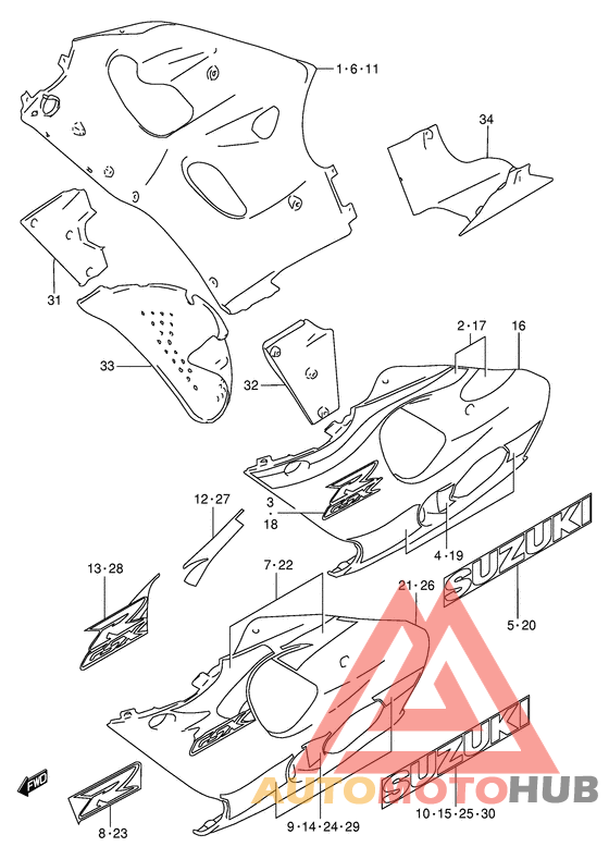 Under cowling body