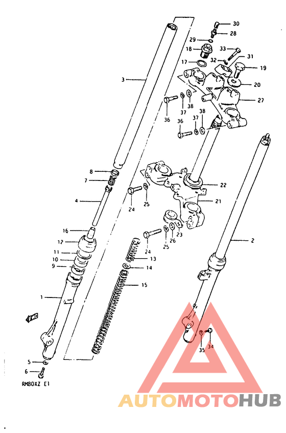 Вилка передней оси