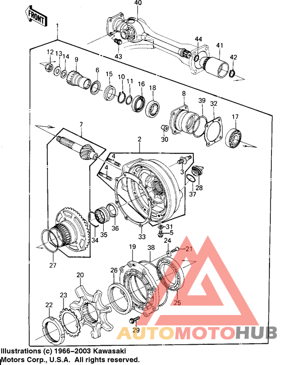 Drive shaft/final gears