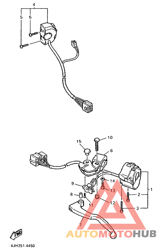 Handle switch. lever