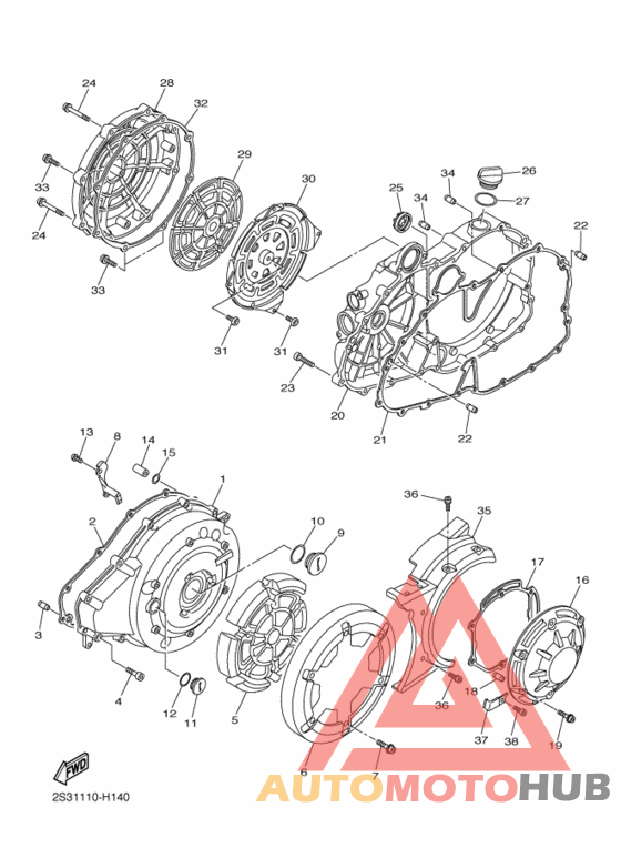 Crankcase cover ass`y  (v