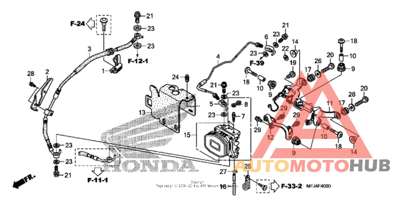 Rear valve unit (cbr600ra)