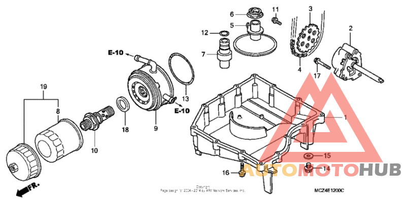 Oil pan + oil pump