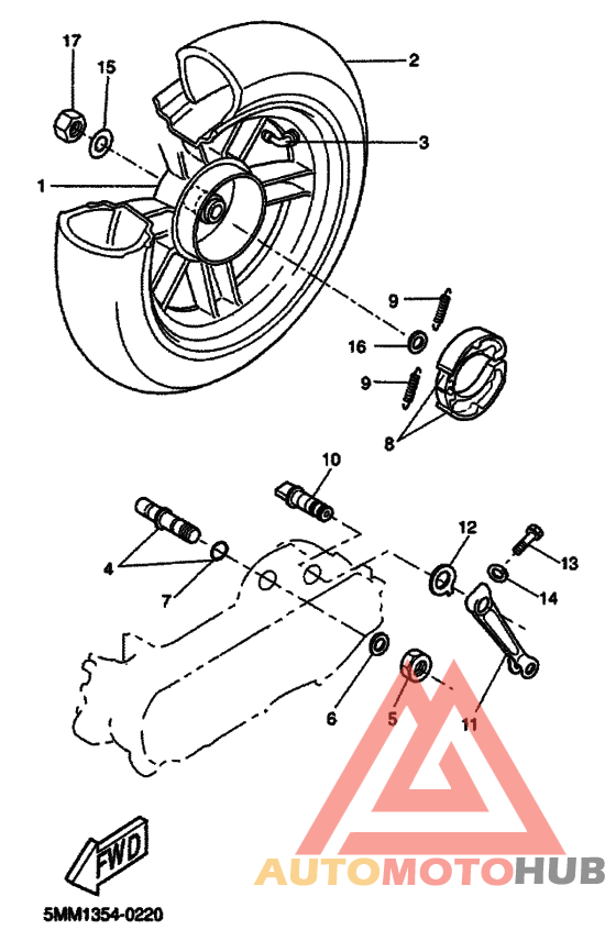 Rear wheel complete assy