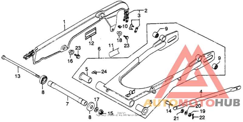 Swingarm + chain case