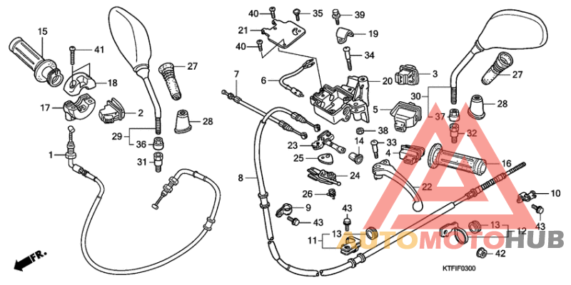 Handle lever/switch/cable