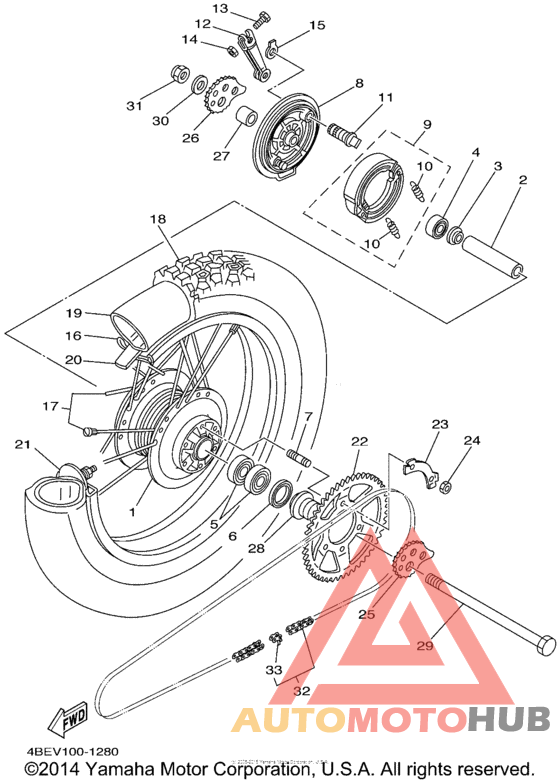 Переднее колесо