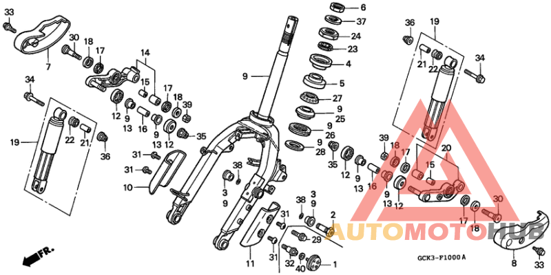 Вилка передней оси