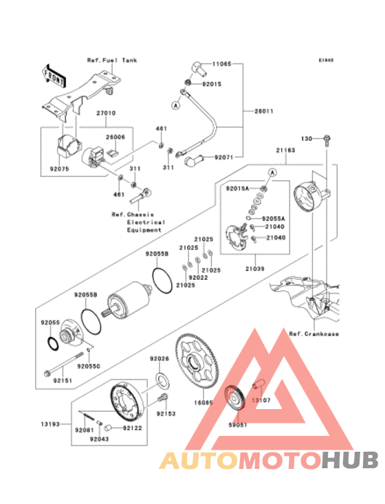 Starter motor/starter clutch