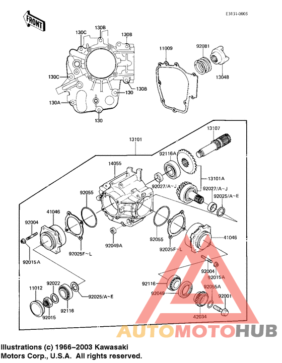 Front bevel gears