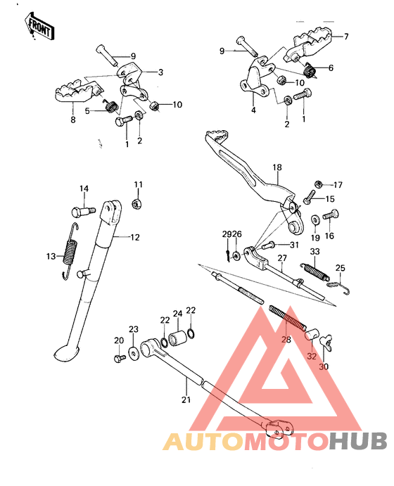 Footrests/stand/brake pedal