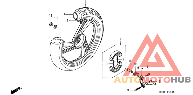 Rear wheel complete assy