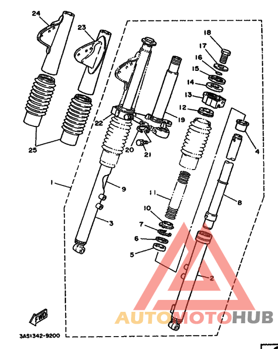 Вилка передней оси