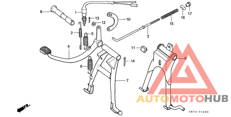 Main stand/ brake pedal