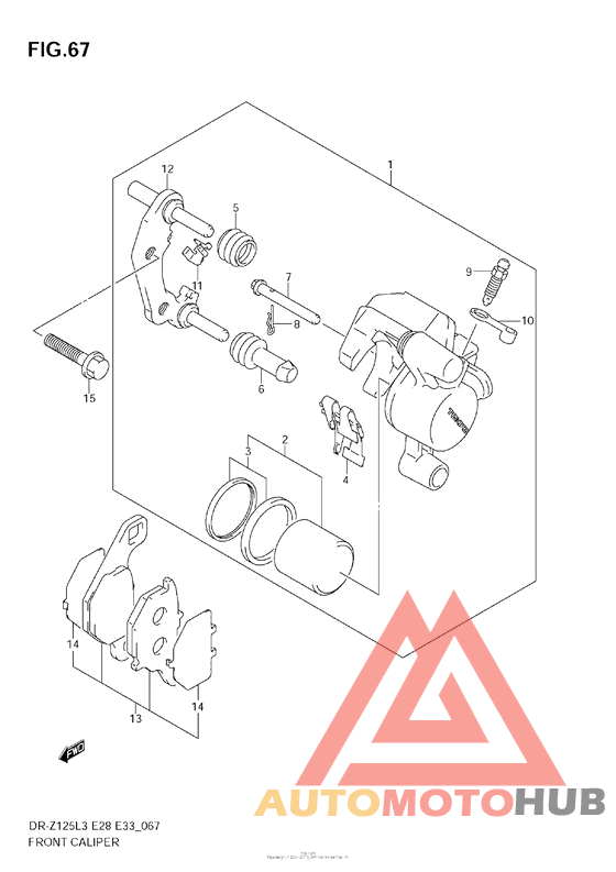 Front Caliper (Dr-Z125Ll3 E33)
