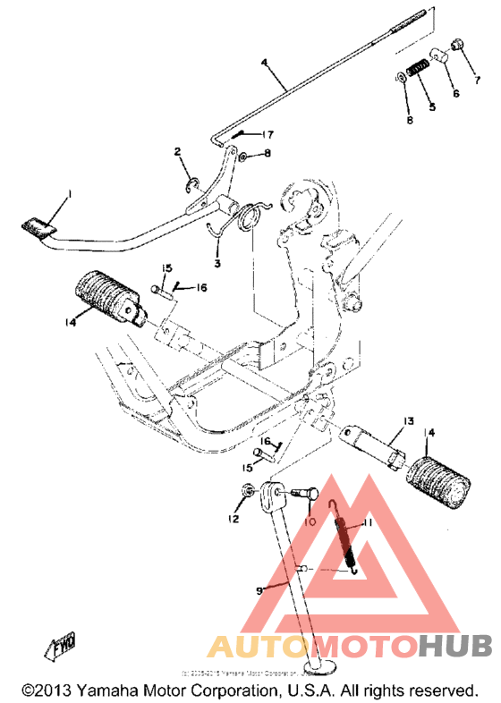 Stand - footrest - brake pedal
