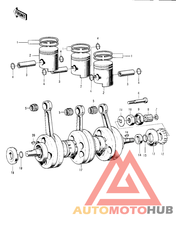 Crankshaft/pistons