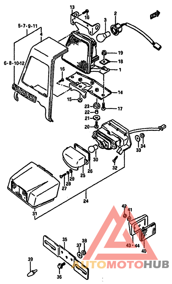 Tail lamp-license lamp