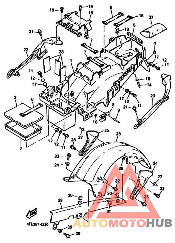 Задний бампер