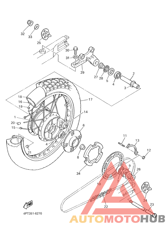 Переднее колесо