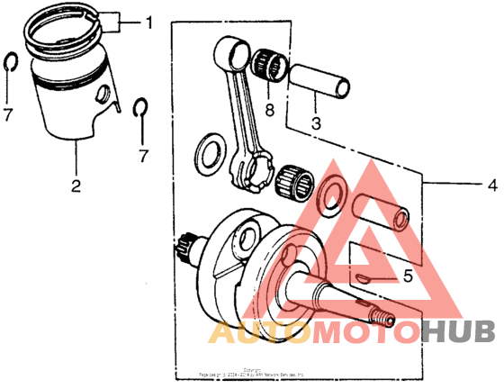 Piston + crankshaft