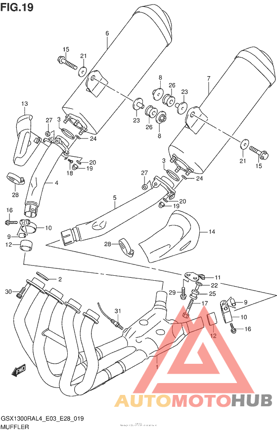 Muffler (Gsx1300Ral4 E28)