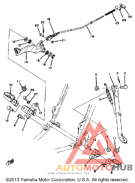 Stand - footrest brake-pedal