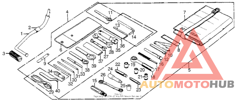 Tool set + kick starter arm