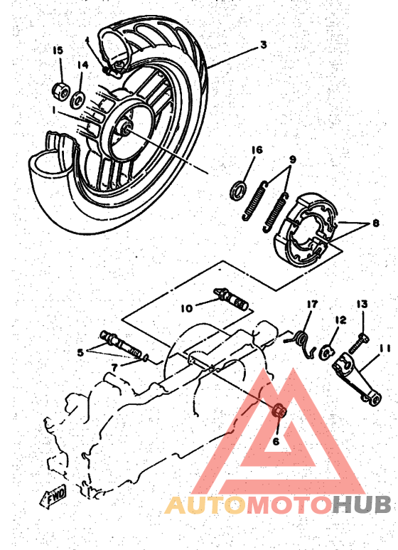 Rear wheel complete assy