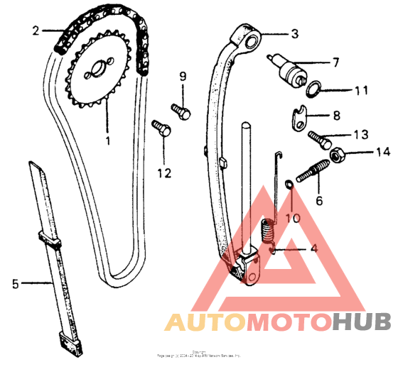 Cam chain + tensioner