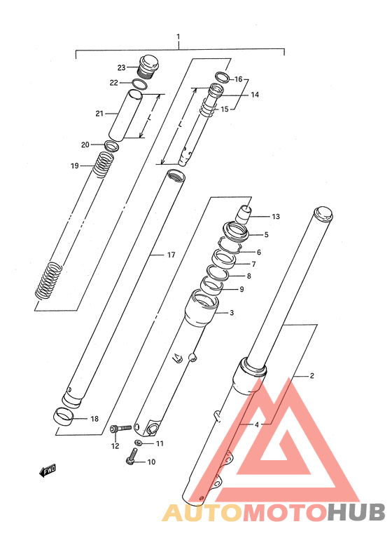 Вилка передней оси