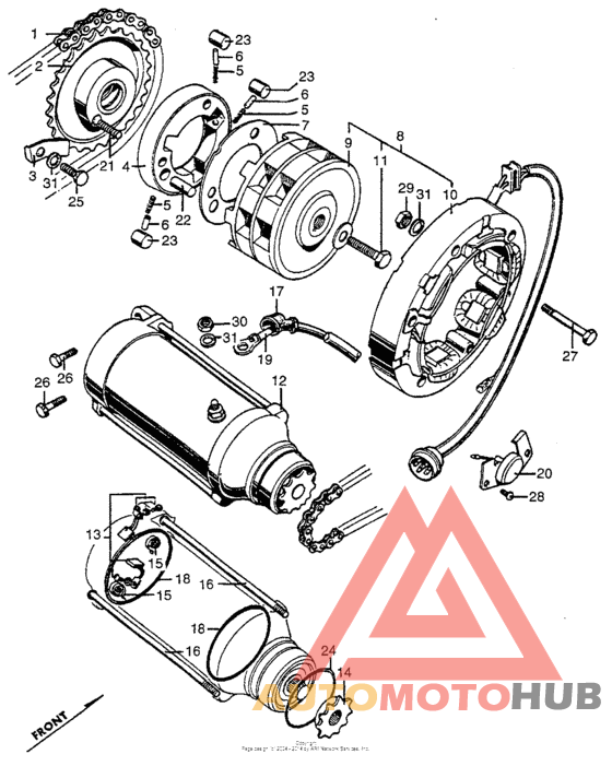Alternator + starter motor