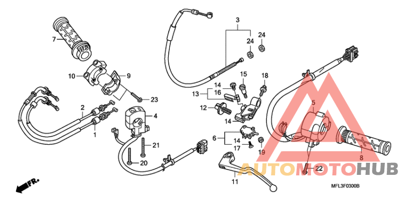 Handle lever/switch/cable