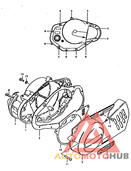Crankcase cover ass`y  (v