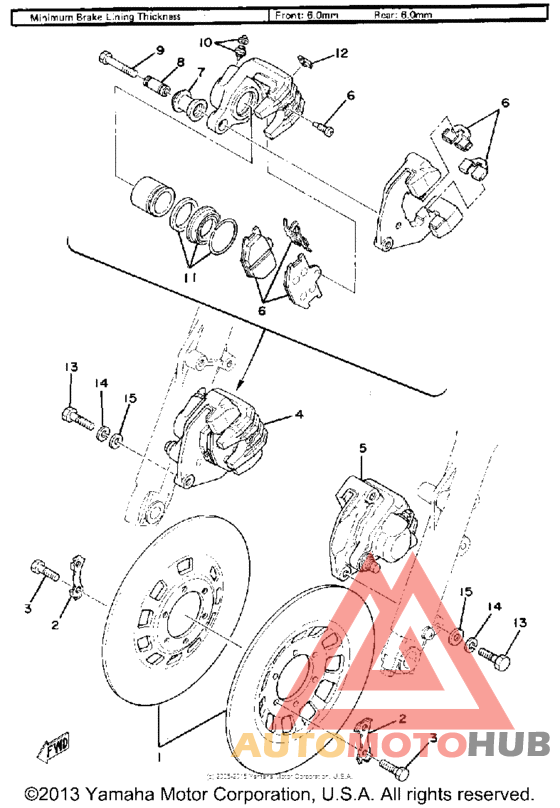 Front disc brake - caliper