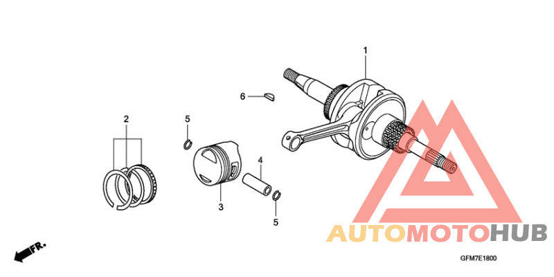 Crankshaft/piston
