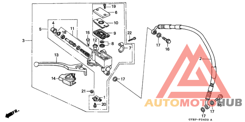 Fr. brake master cylinder