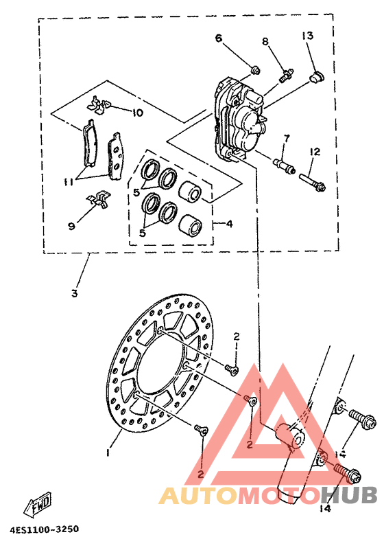 Front brake. caliper
