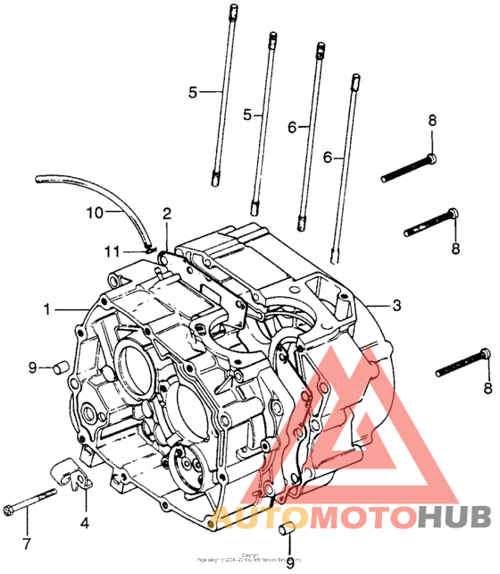 Right crankcase + left crankcase