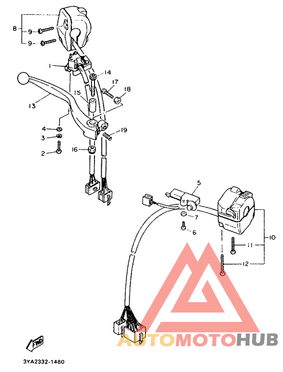 Handle switch. lever